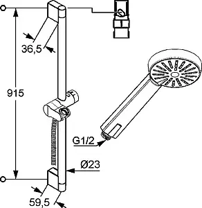 Душевая стойка Kludi A-QA хром 6564005-00 Душевая стойка Kludi A-QA хром 6564005-00, 2