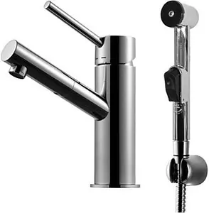 Смеситель для раковины с гигиеническим душем Paffoni Birillo хром BI069CRD Смеситель для раковины с гигиеническим душем Paffoni Birillo хром BI069CRD, 1