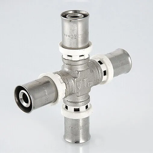 Крестовина пресс редукционная 20мм x 16мм x 20мм x 16мм Valtec VTm.241.N.201620