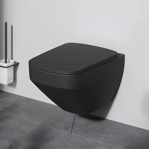 Унитаз подвесной безободковый Am.Pm Inspire 2.0 FlashClean черный матовый C50A1700MBSC