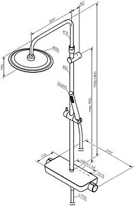Душевая система с термостатом для душа Damixa Scandinavian Pure хром 936750000 Душевая система с термостатом для душа Damixa Scandinavian Pure хром 936750000, 2