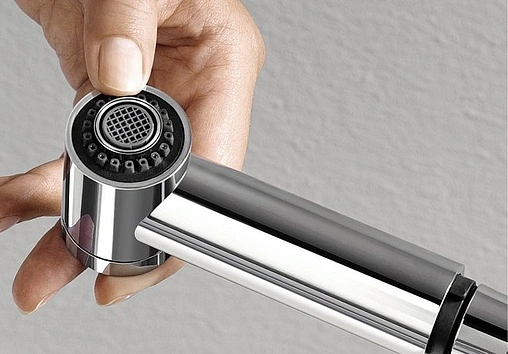 Смеситель для кухни с выдвижным изливом Blanco Tivo-s серый беж 517619