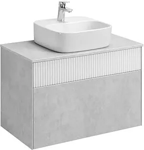 Тумба-умывальник подвесная Aquaton Марбл 80 слэйт/белый матовый 1A2762K0MH4C0 Тумба-умывальник подвесная Aquaton Марбл 80 слэйт/белый матовый 1A2762K0MH4C0, 1