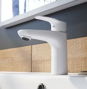 Смеситель для раковины IDDIS Ray белый матовый RAYWT00i01 Смеситель для раковины IDDIS Ray белый матовый RAYWT00i01, 4