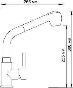 Смеситель для кухни с выдвижным изливом Wasserkraft Wern матовый хром 4266, 2