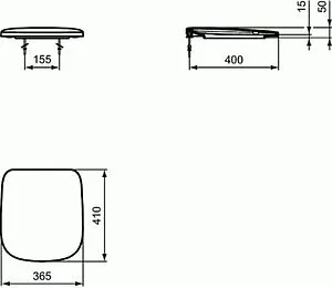 Крышка-сиденье для унитаза с микролифтом Ideal Standard Esedra белый T318301 Крышка-сиденье для унитаза с микролифтом Ideal Standard Esedra белый T318301, 2