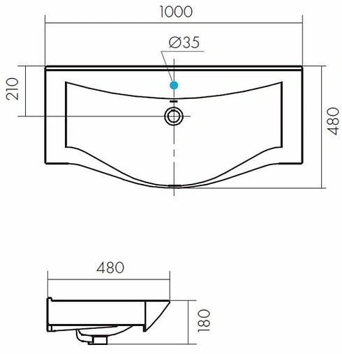Раковина Santek Беверли 100 белый 1WH302502 Раковина Santek Беверли 100 белый 1WH302502