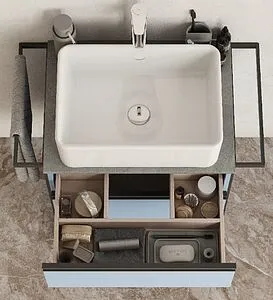 Тумба-умывальник подвесная Roca Domi 60 небесный синий ZRU9307870+ Тумба-умывальник подвесная Roca Domi 60 небесный синий ZRU9307870+, 3