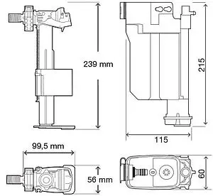 Сливная арматура OLI Pure 101768, 2