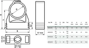 Клипса с защелкой D=16-20мм белый Walraven starQuick 0855018 Клипса с защелкой D=16-20мм белый Walraven starQuick 0855018, 2