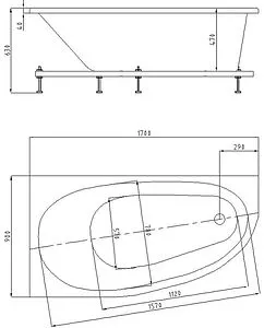 Ванна акриловая Aquatek Дива 170х90 L DIV170-0000002, 2