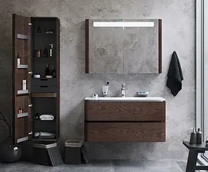 Шкаф-пенал подвесной Am.Pm Sensation 40 L табачный дуб M30CHL0406TF Шкаф-пенал подвесной Am.Pm Sensation 40 L табачный дуб M30CHL0406TF, 5