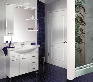 Шкаф-зеркало Aquaton Эмили 105 L белый 1A008602EM01L Шкаф-зеркало Aquaton Эмили 105 L белый 1A008602EM01L, 4