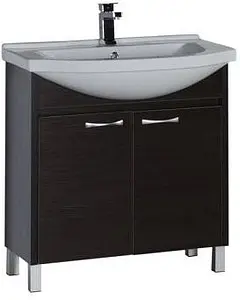 Тумба-умывальник напольная Aquanet Донна 80 венге 00168942+00168864, 1