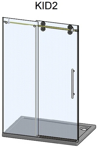 Дверь в нишу 1300мм прозрачное стекло Roltechnik Kinedoor Line KID2/1300 970-1300000-00-02