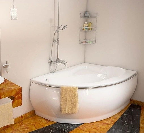 Ванна из искусственного камня Esse Flores 149x101.5 (103) L белый EFLL1490