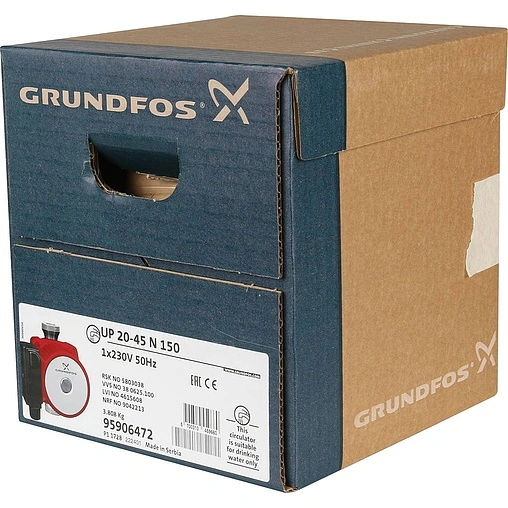 Насос циркуляционный для ГВС Grundfos UP 20-45 N 95906472