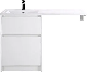 Тумба-умывальник напольная над стиральной машиной BelBagno KRAFT-LVD 120 Bianco Opaco KRAFT-LVD-580/1200-2C-PIA-BO+, 1