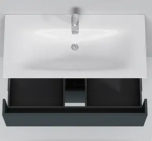Тумба-умывальник подвесная Am.Pm Spirit 2.0 100 графит M70AFHX1002GM+M70AWCC1002WG, 5