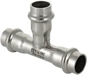 Тройник пресс соединительный 22мм Valtec VT.INOX-PRESS VTi.931.I.222222 Тройник пресс соединительный 22мм Valtec VT.INOX-PRESS VTi.931.I.222222, 1