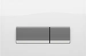 Клавиша смыва для унитаза Koller Pool Alcora 1200 SL INTEGRO WHITE GLASS кнопки/хром глянцевый, панель/стекло белый Клавиша смыва для унитаза Koller Pool Alcora 1200 SL INTEGRO WHITE GLASS кнопки/хром глянцевый, панель/стекло белый, 1