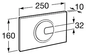 Клавиша смыва для унитаза Roca PL-4 890098001 хром глянцевый Клавиша смыва для унитаза Roca PL-4 890098001 хром глянцевый, 2