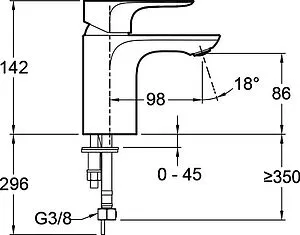 Смеситель для раковины Jacob Delafon Aleo хром E72277-CP, 2