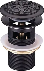 Выпуск автоматический для раковины с переливом Lemark Jasmine чёрная бронза LM6680ORB Выпуск автоматический для раковины с переливом Lemark Jasmine чёрная бронза LM6680ORB, 1