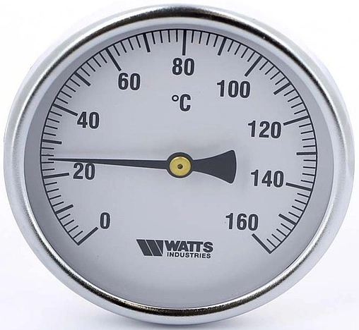 Термометр биметаллический Watts F+R801 100мм 160°С гильза 100мм ½&quot; 10006079
