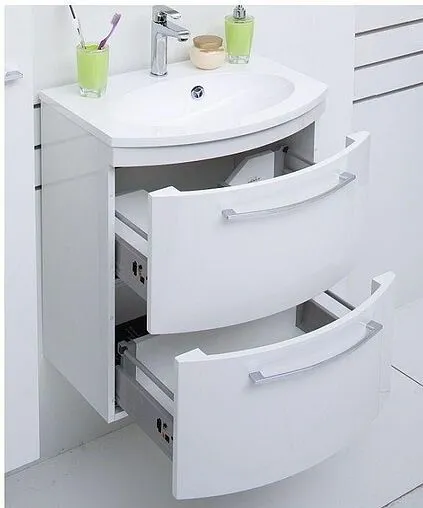 Тумба-умывальник подвесная Aquanet Лонг 60 белый глянец 00167119+НФ-00008062