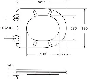 Унитаз приставной безободковый BelBagno Flay-R белый BB1003CBR/SC Унитаз приставной безободковый BelBagno Flay-R белый BB1003CBR/SC, 3