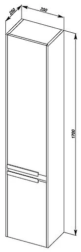 Шкаф-пенал Aquanet Тиволи 35 R белый 00180069 Шкаф-пенал Aquanet Тиволи 35 R белый 00180069