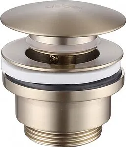 Выпуск автоматический для раковины Abber BEQUEM золото матовое AF0011G Выпуск автоматический для раковины Abber BEQUEM золото матовое AF0011G, 1