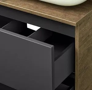 Тумба-умывальник подвесная Aquaton Терра 105 дуб кантри/антрацит 1A2469K1TEKA0, 3