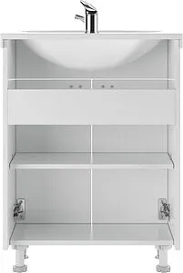 Тумба-умывальник напольная Айсберг Классик 65 белый DA1134T+Вн МуБ07, 4