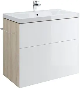 Тумба-умывальник Cersanit Smart 80 белый/ясень B-SU-SMA-CO80/Wh+, 1