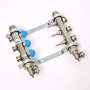 Группа коллекторная с расходомерами 3 отвода 1&quot;н/н x ¾&quot;ек Uni-fitt 455W4303, 2