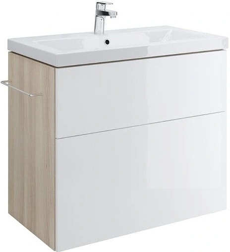 Тумба-умывальник Cersanit Smart 80 белый/ясень B-SU-SMA-CO80/Wh+