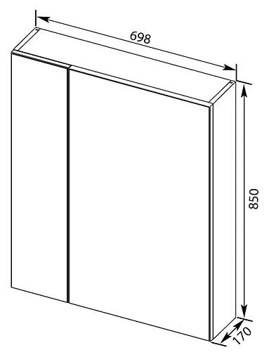 Шкаф-зеркало Aquanet Эвора 70 184007