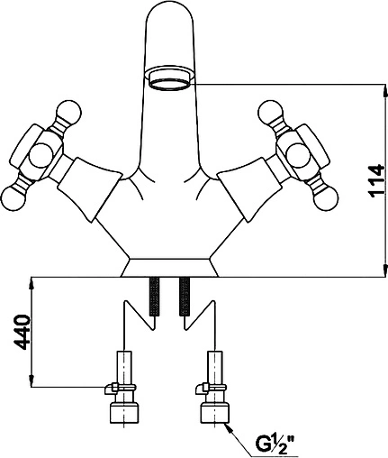 Смеситель для раковины Timo Nelson хром 1911F Silver