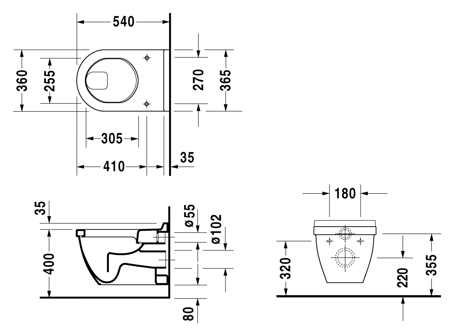 Унитаз подвесной Duravit Starck 3 белый 2201090000 Унитаз подвесной Duravit Starck 3 белый 2201090000