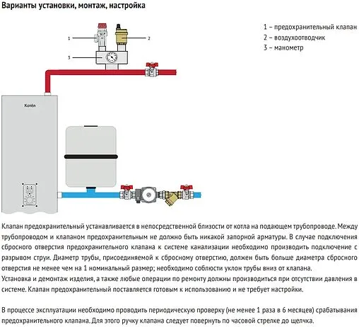 Клапан предохранительный ½&quot; 3 бар Uni-fitt 240G3022