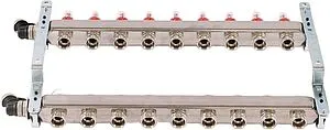 Группа коллекторная с расходомерами 9 отводов 1&quot;в/в x ¾&quot;ек Uni-fitt 450I4309, 1
