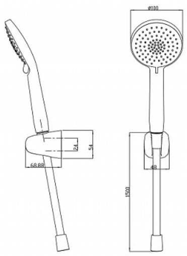 Душевой набор Bravat хром D2113CP-ENG