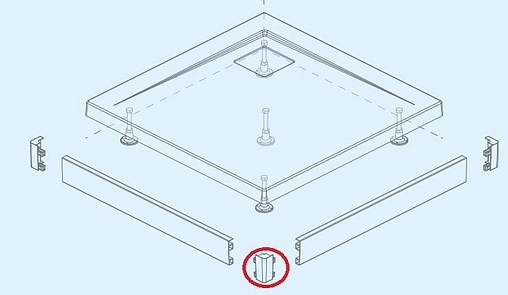 Уголок к панели для поддона Radaway Argos хром 003-019000301