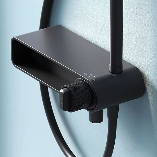 Душевая система со смесителем для ванны Am.Pm X-Joy чёрный матовый F0785A722 Душевая система со смесителем для ванны Am.Pm X-Joy чёрный матовый F0785A722