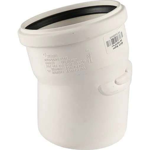 Отвод внутренний бесшумный D=110мм Угол 15° Rehau Raupiano Plus 11231321001