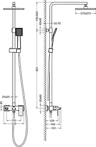 Душевая система со смесителем для ванны Timo Selene золото матовое SX-1030/17 Душевая система со смесителем для ванны Timo Selene золото матовое SX-1030/17, 2