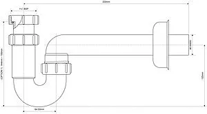 Сифон трубный для мойки Mc Alpine MRSK14 Сифон трубный для мойки Mc Alpine MRSK14, 2