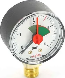 Манометр радиальный Uni-fitt 63мм 4 бар ¼&quot; 304D1030, 1